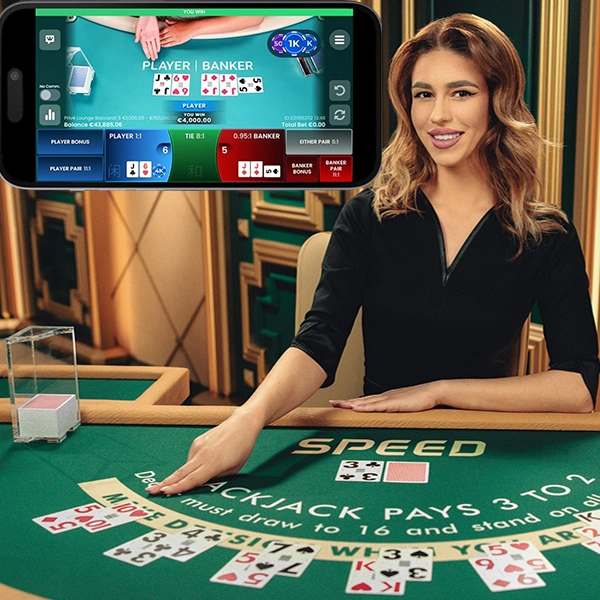 Canlı rulet, blackjack və baccarat